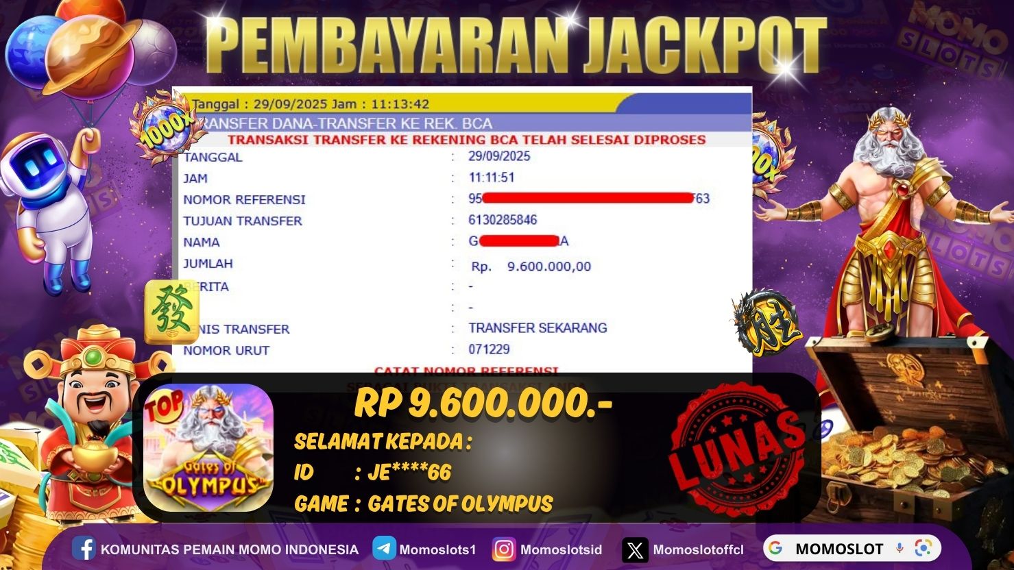 MOMOSLOTS JACKPOT SLOT GATES OF OLYMPUS